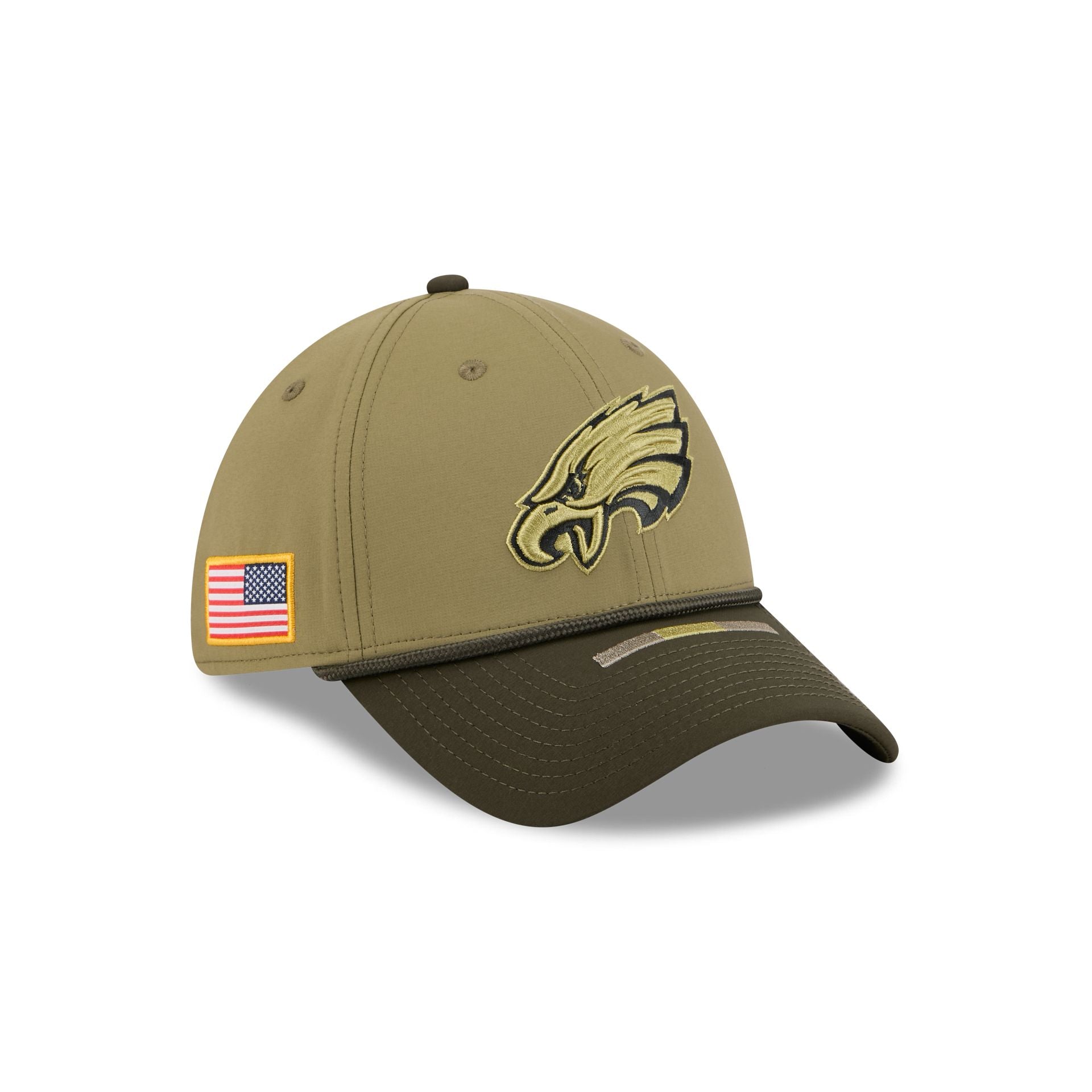 Philadelphia Eagles 2025 Salute to Service 39THIRTY Stretch Fit Hat