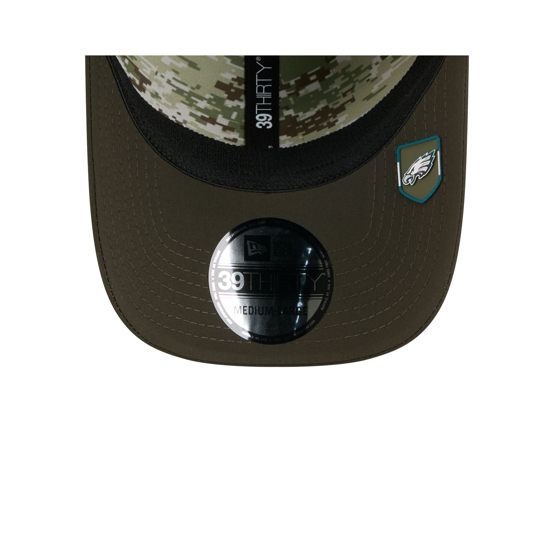 Philadelphia Eagles 2025 Salute to Service 39THIRTY Stretch Fit Hat - Image 7