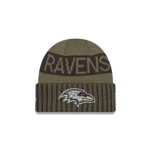 Baltimore Ravens 2025 Salute to Service Cuff Knit Hat