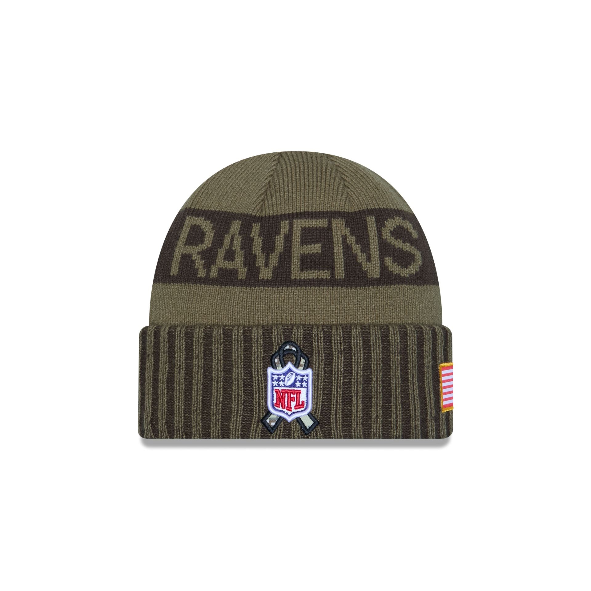 Baltimore Ravens 2025 Salute to Service Cuff Knit Hat - Image 4