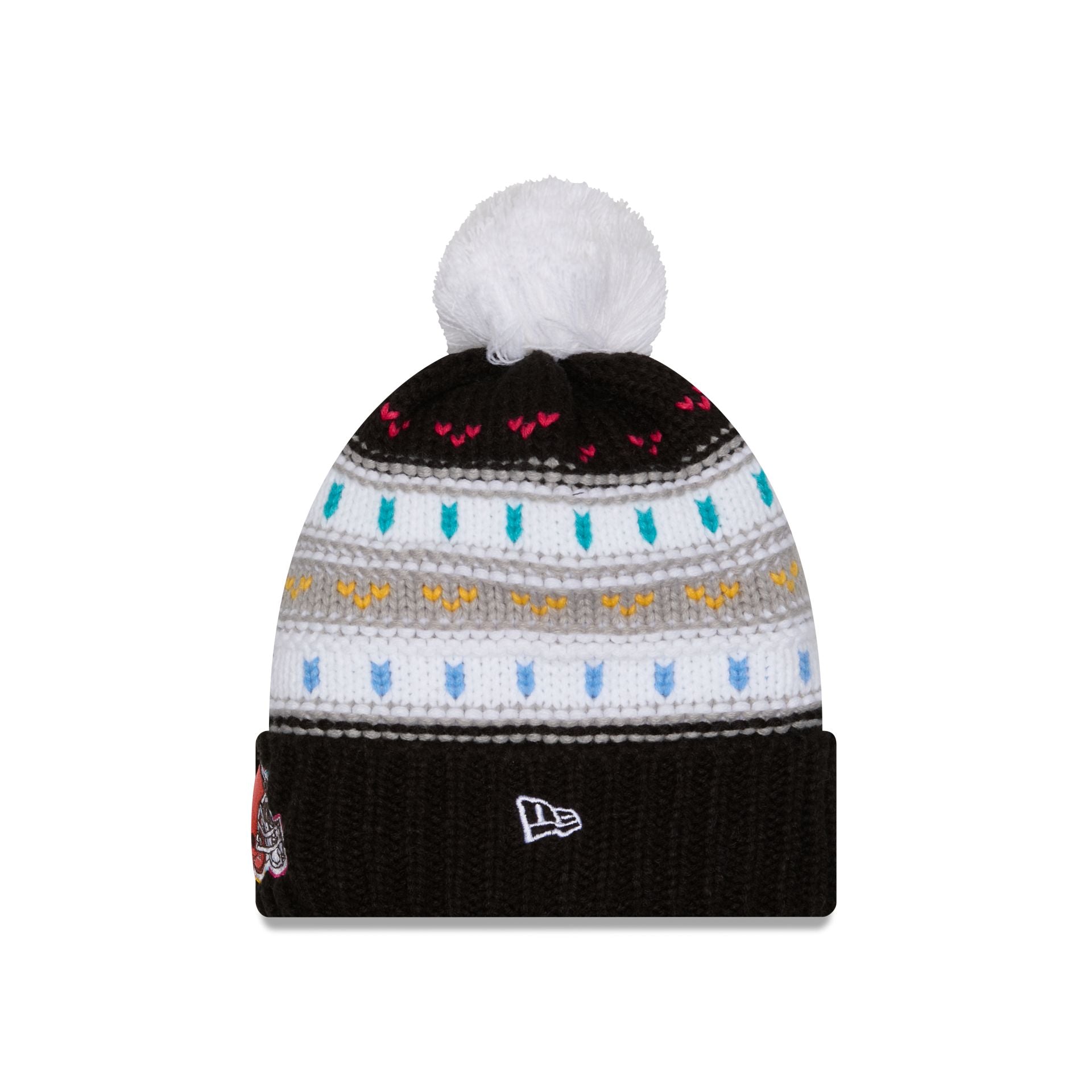 Cleveland Browns 2025 Crucial Catch Women's Pom Knit Hat - Image 3