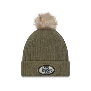San Francisco 49ers 2025 Salute to Service Women's Pom Knit Hat