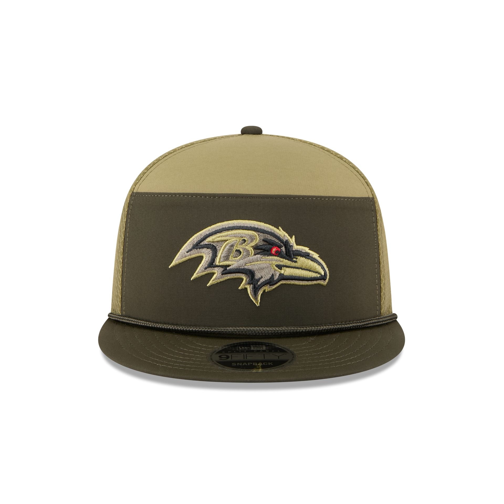 Baltimore Ravens 2025 Salute to Service Split Panel 9FIFTY Trucker Hat - Image 2