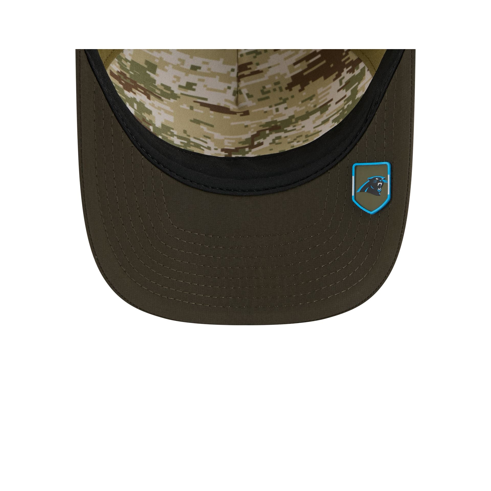 Carolina Panthers 2025 Salute to Service 9FORTY M-Crown A-Frame Trucker Hat - Image 7