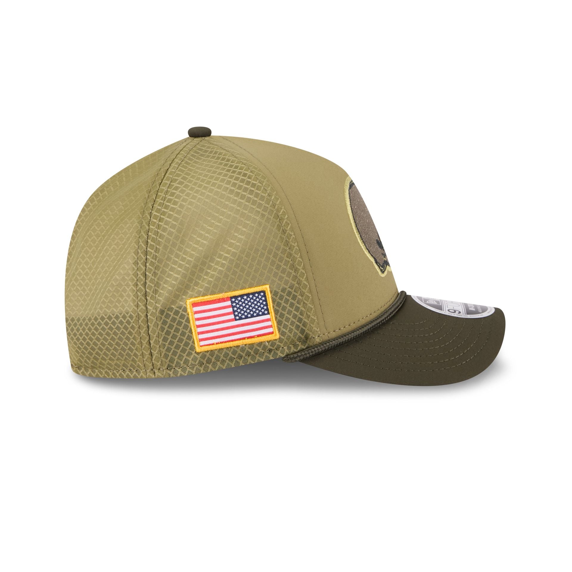 Cleveland Browns 2025 Salute to Service 9FORTY M-Crown A-Frame Trucker Hat - Image 4
