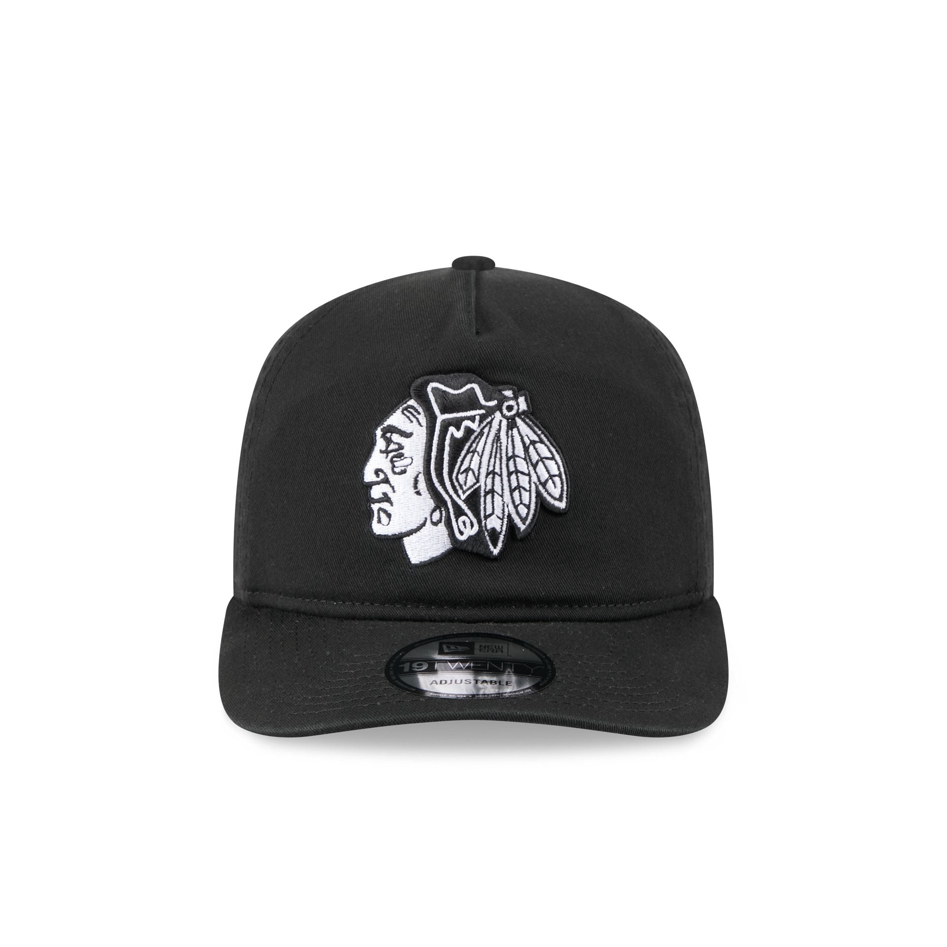 Chicago Blackhawks Black and White 19TWENTY Snapback Hat - Image 2