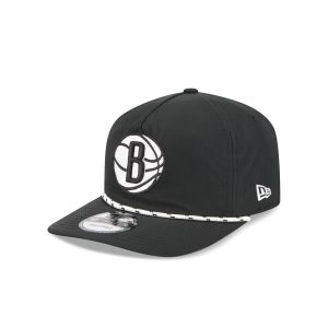 Brooklyn Nets Black and White Rope 19TWENTY Snapback Hat