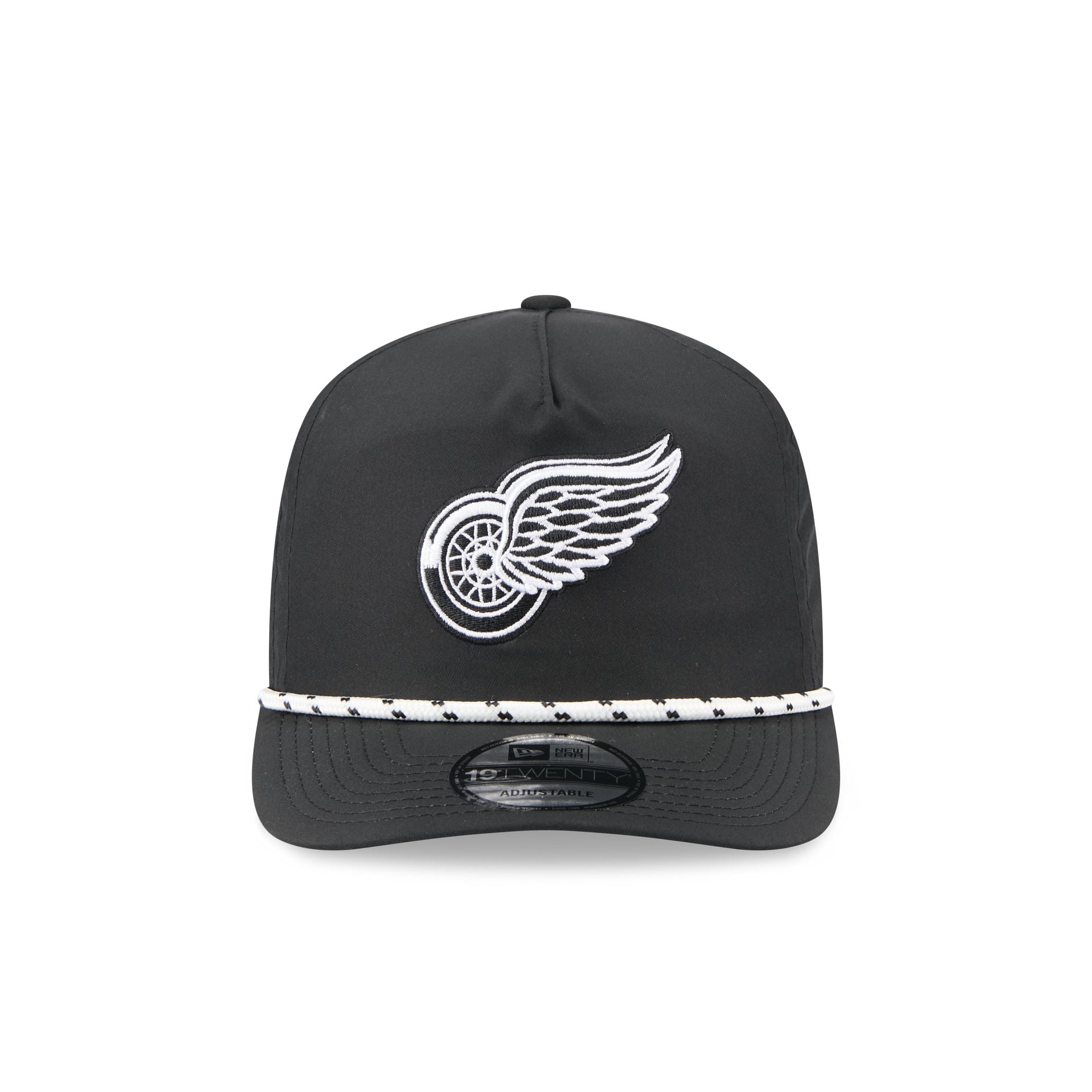 Detroit Red Wings Black and White Rope 19TWENTY Snapback Hat - Image 2