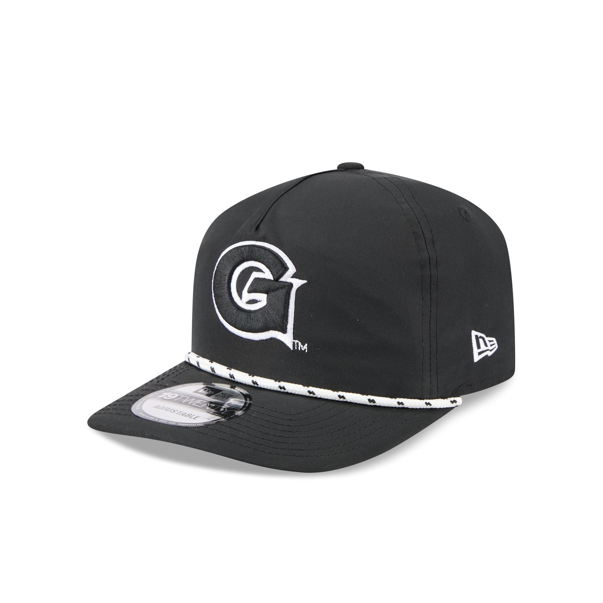 Georgetown Hoyas Black and White Rope 19TWENTY Snapback Hat