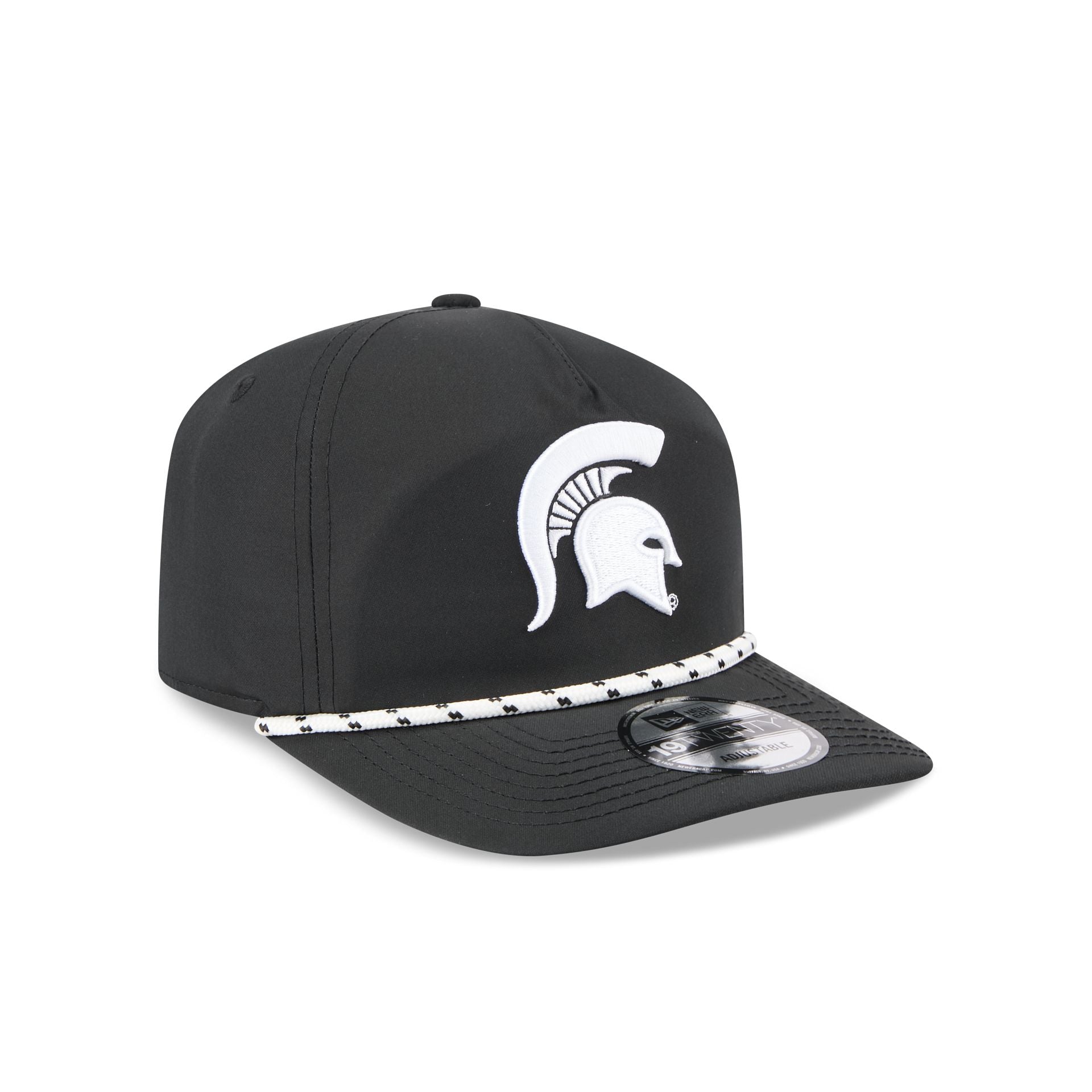 Michigan State Spartans Black and White Rope 19TWENTY Snapback Hat - Image 3