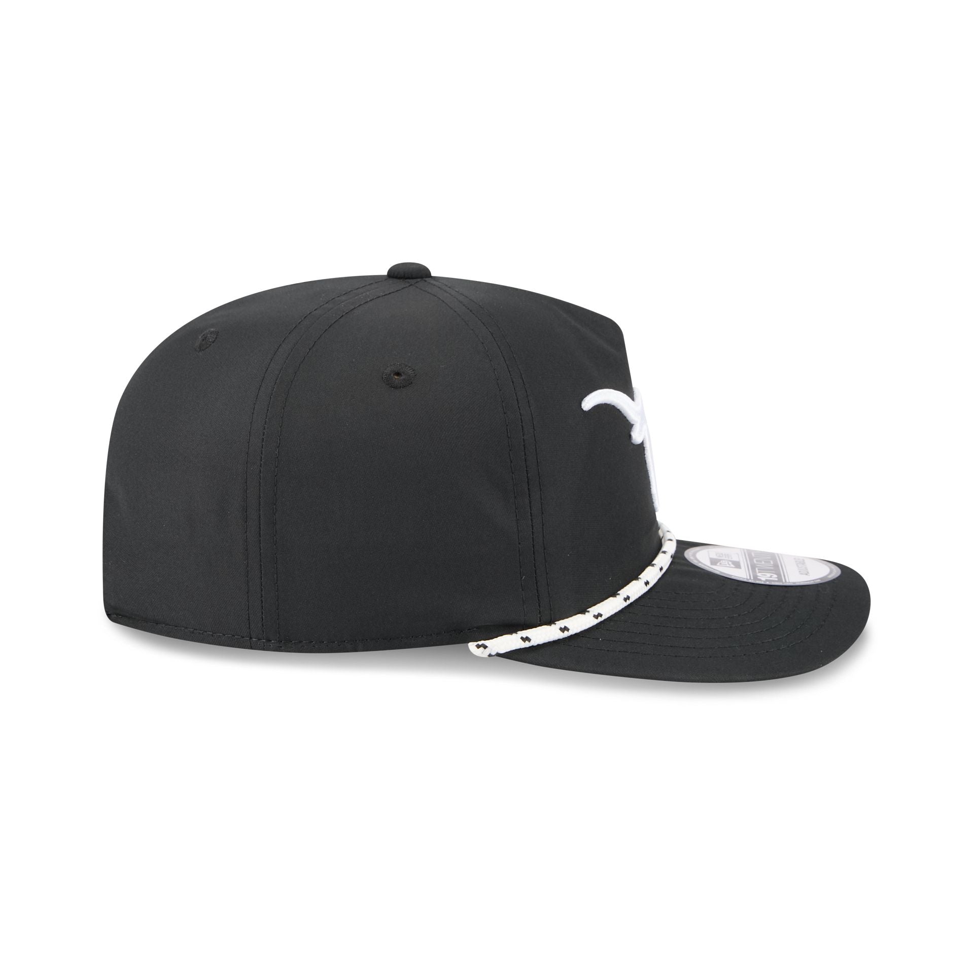 Texas Longhorns Black and White Rope 19TWENTY Snapback Hat - Image 4