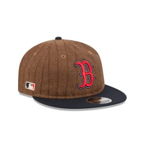 Boston Red Sox Three Looms Wool Pinstripe Retro Crown 9FIFTY Adjustable Hat