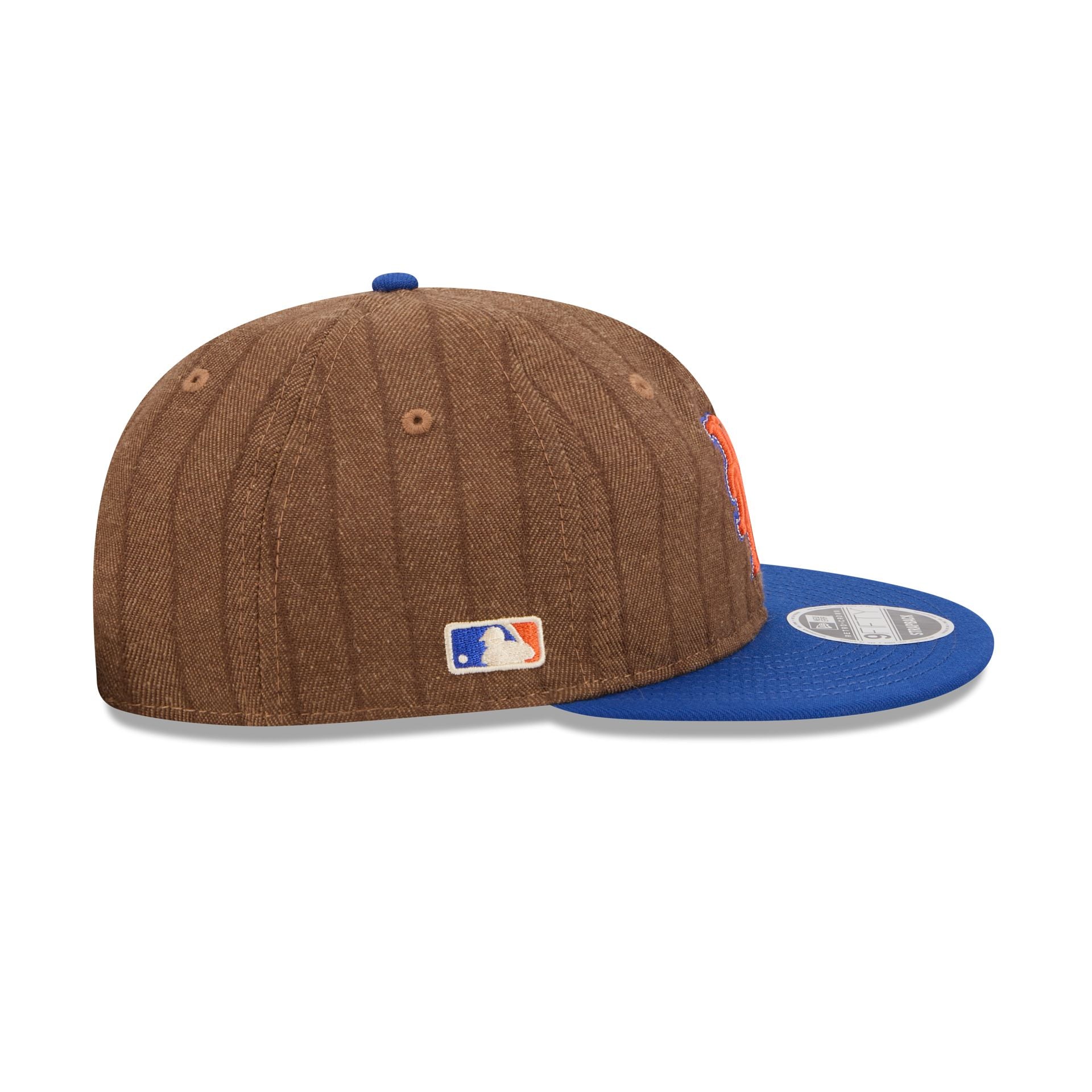 New York Mets Three Looms Wool Pinstripe Retro Crown 9FIFTY Adjustable Hat - Image 4