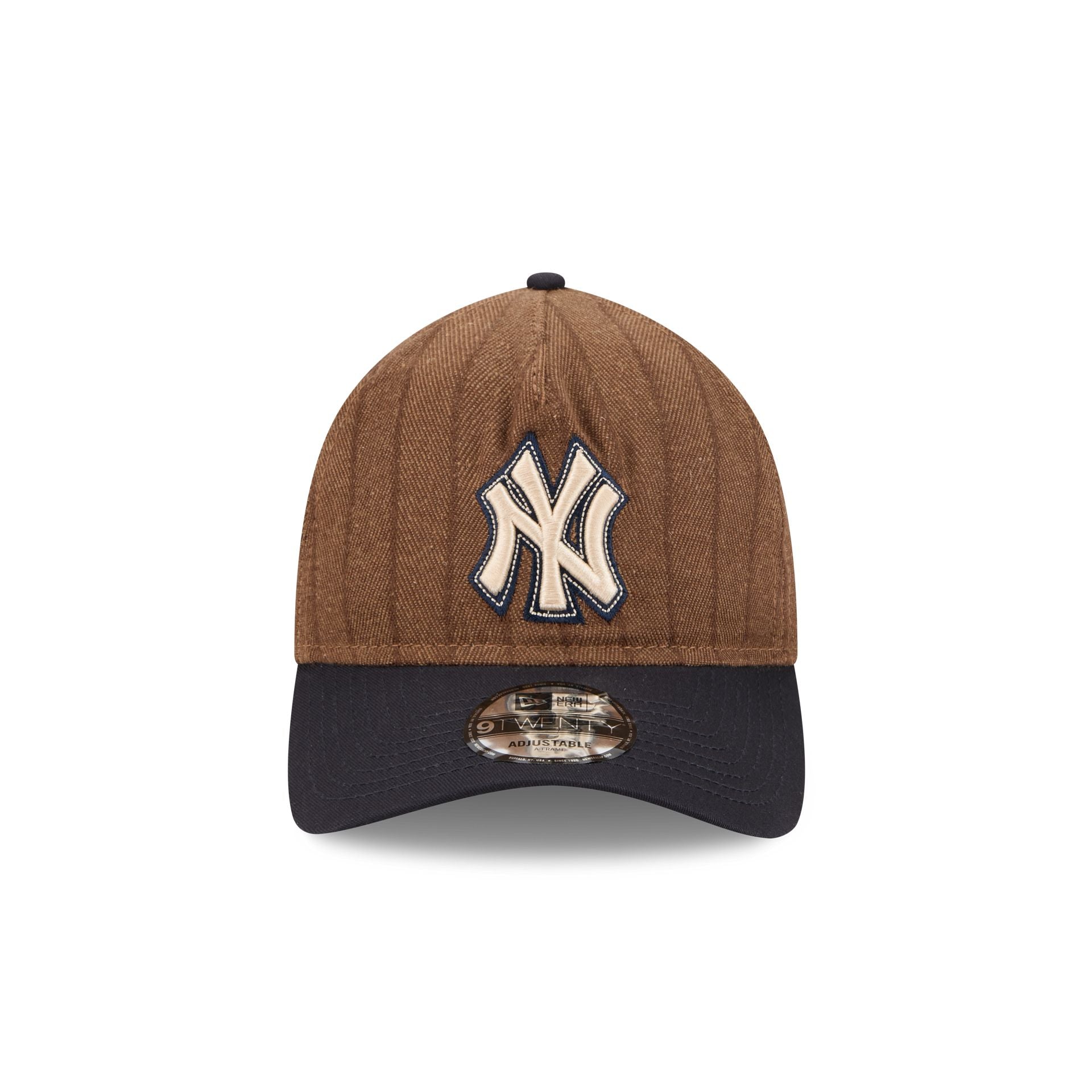 New York Yankees Three Looms Wool Pinstripe 9TWENTY A-Frame Adjustable Hat - Image 2