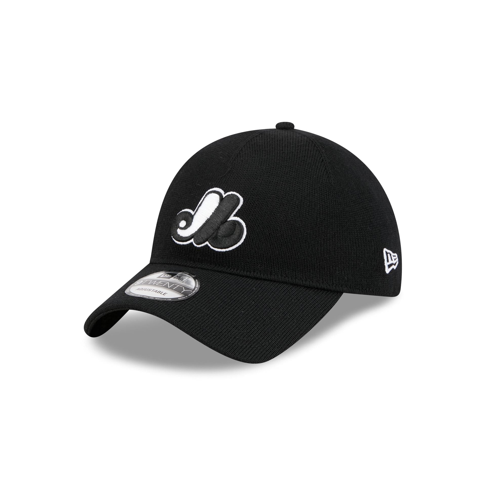 Montreal Expos Merino Wool Black 9TWENTY Adjustable Hat