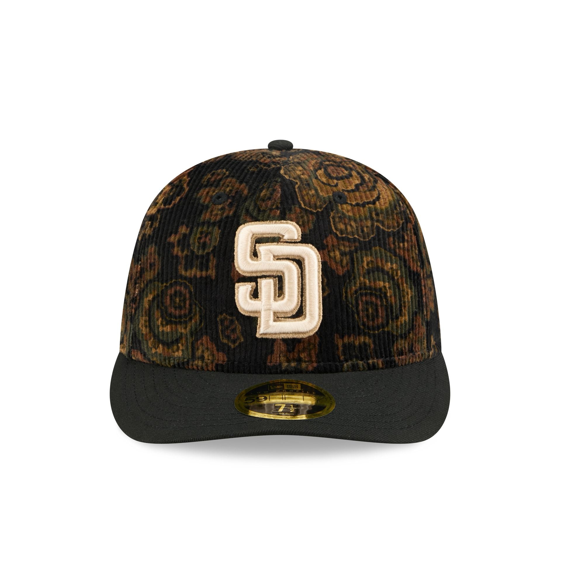 San Diego Padres Three Looms Floral Cord Low Profile 59FIFTY Fitted Hat - Image 2