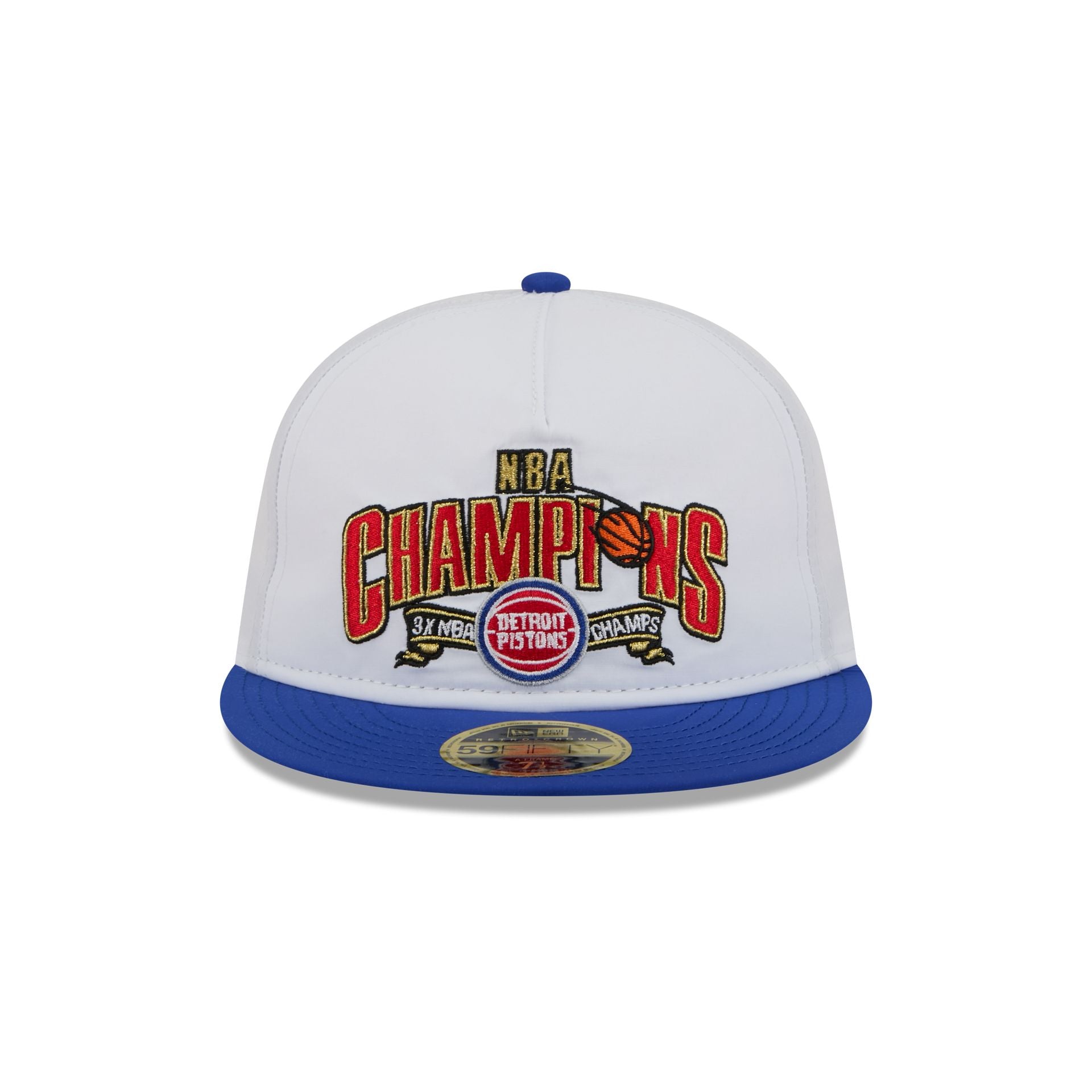 Detroit Pistons Champions White Retro Crown 59FIFTY Fitted Hat - Image 2
