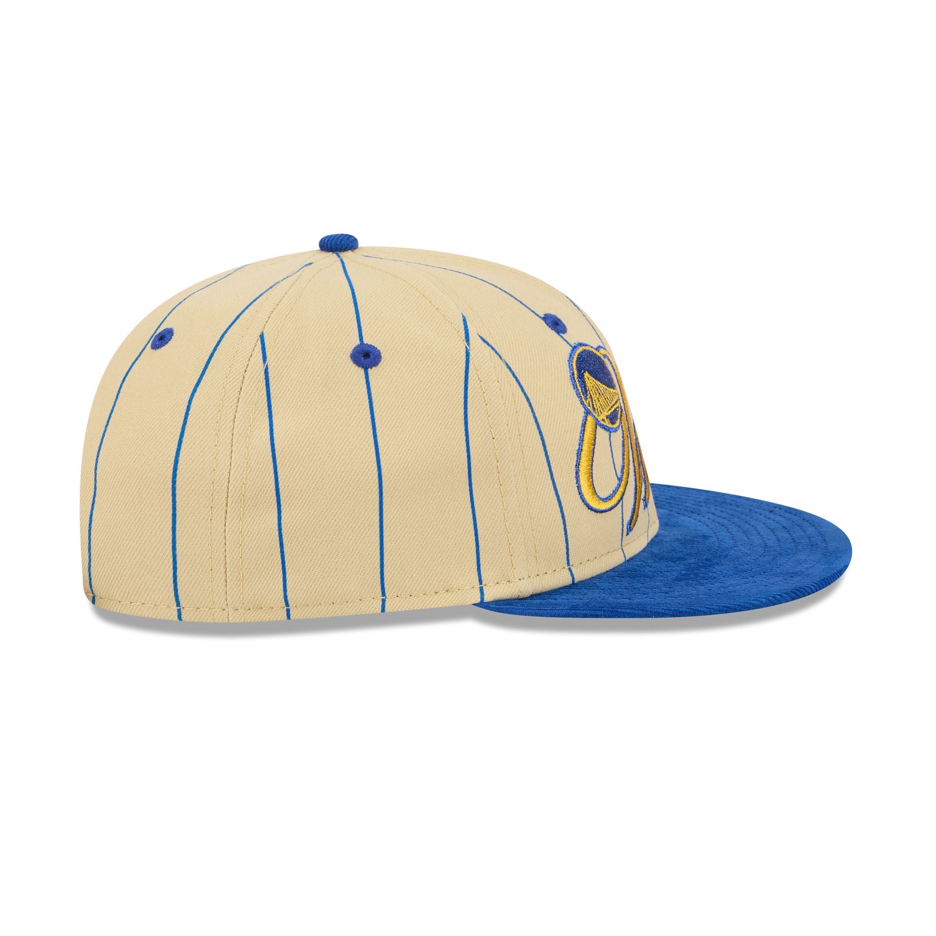 Golden State Warriors Pinstripe Script Retro Crown 9FIFTY Adjustable Hat - Image 5