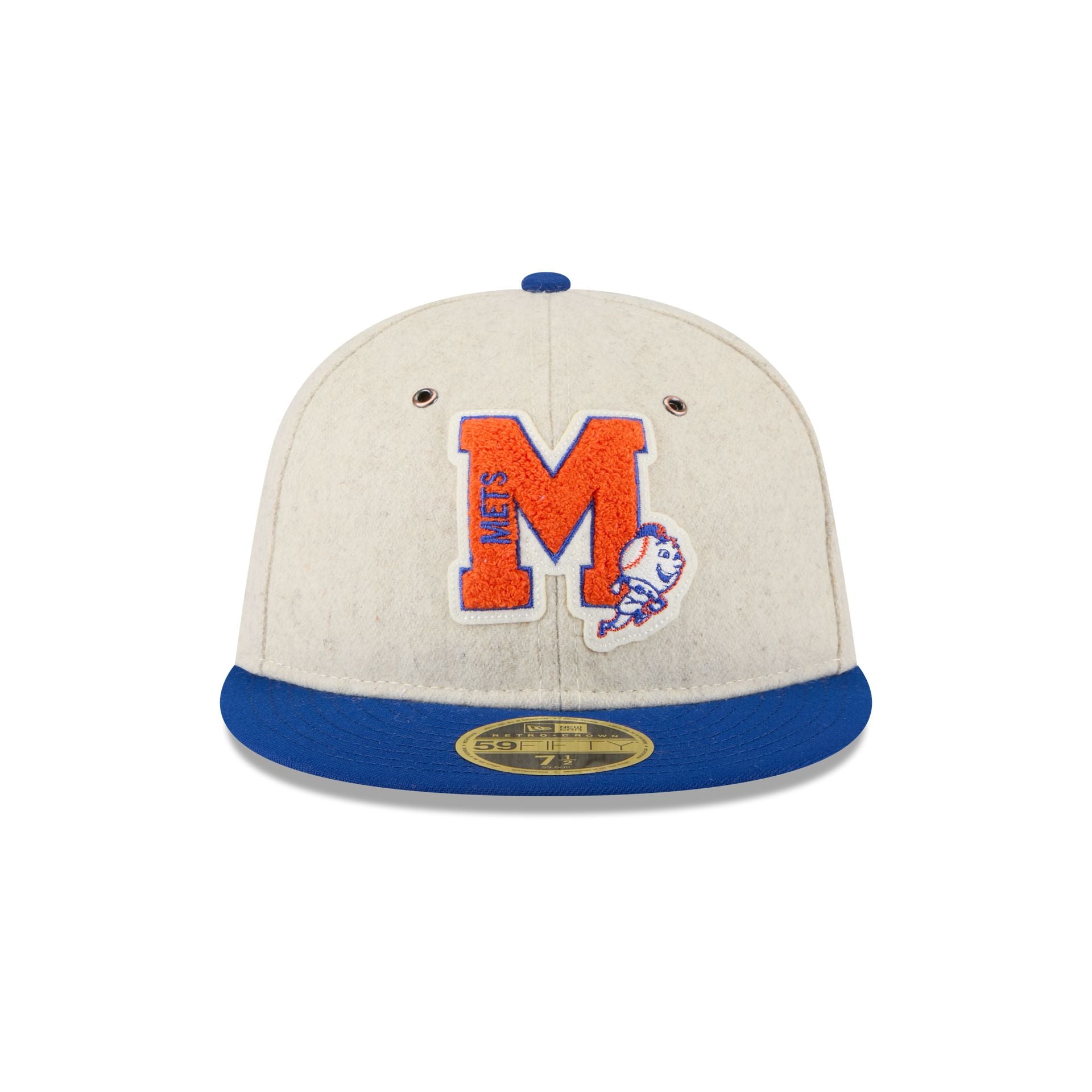 New York Mets Wool Letterman Retro Crown 59FIFTY Fitted Hat - Image 2