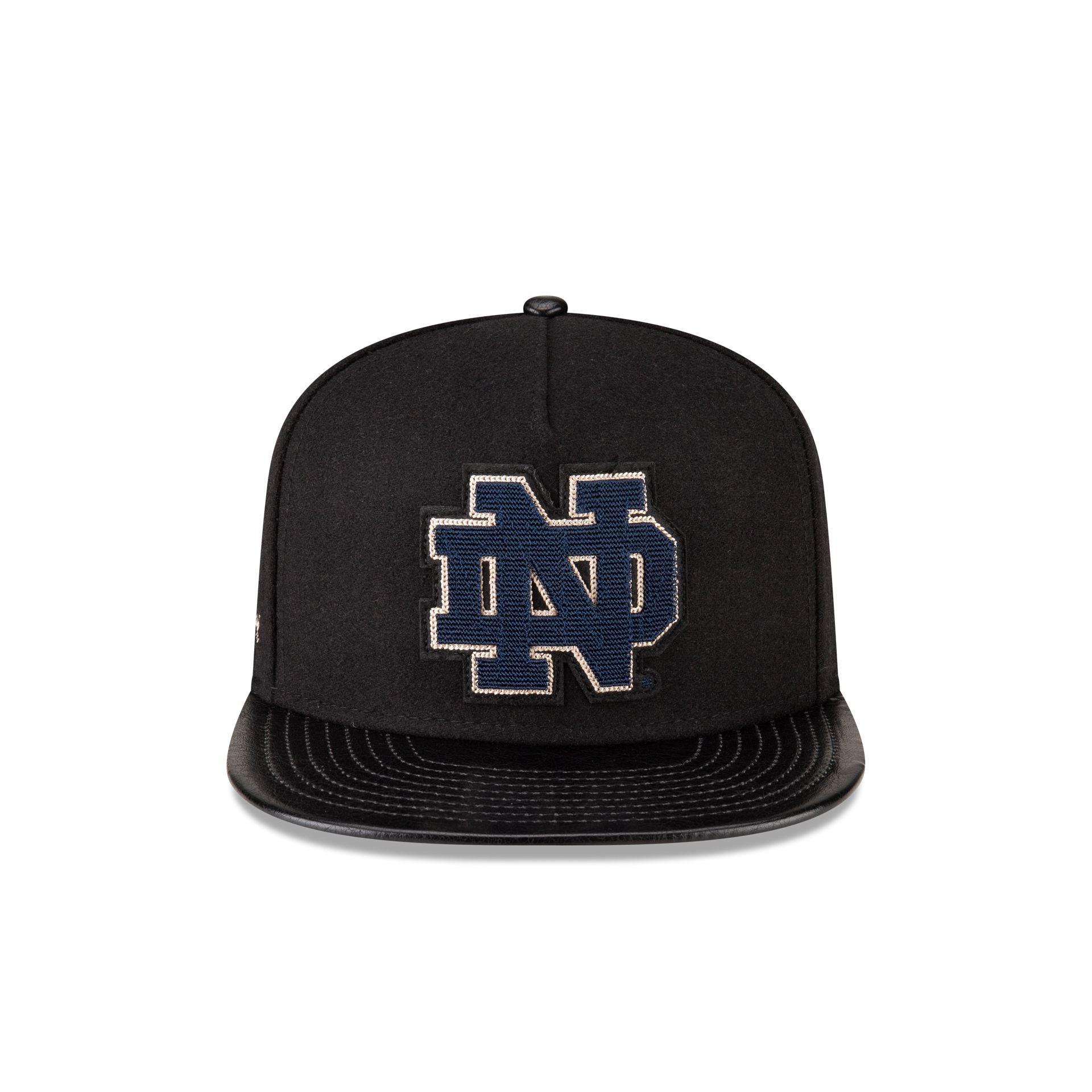 Notre Dame Fighting Irish Wool Letterman 9FIFTY A-Frame Snapback Hat - Image 2
