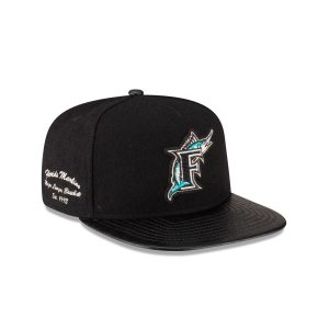 Miami Marlins Wool Letterman 9FIFTY A-Frame Snapback Hat