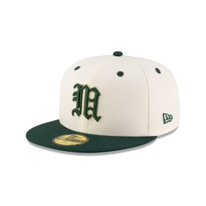 Miami Hurricanes Alt Chrome White 59FIFTY Fitted Hat