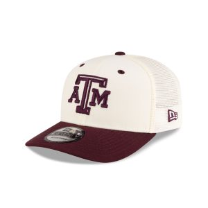 New Era x adidas Texas A&M Aggies Chrome White 9SEVENTY Trucker Hat