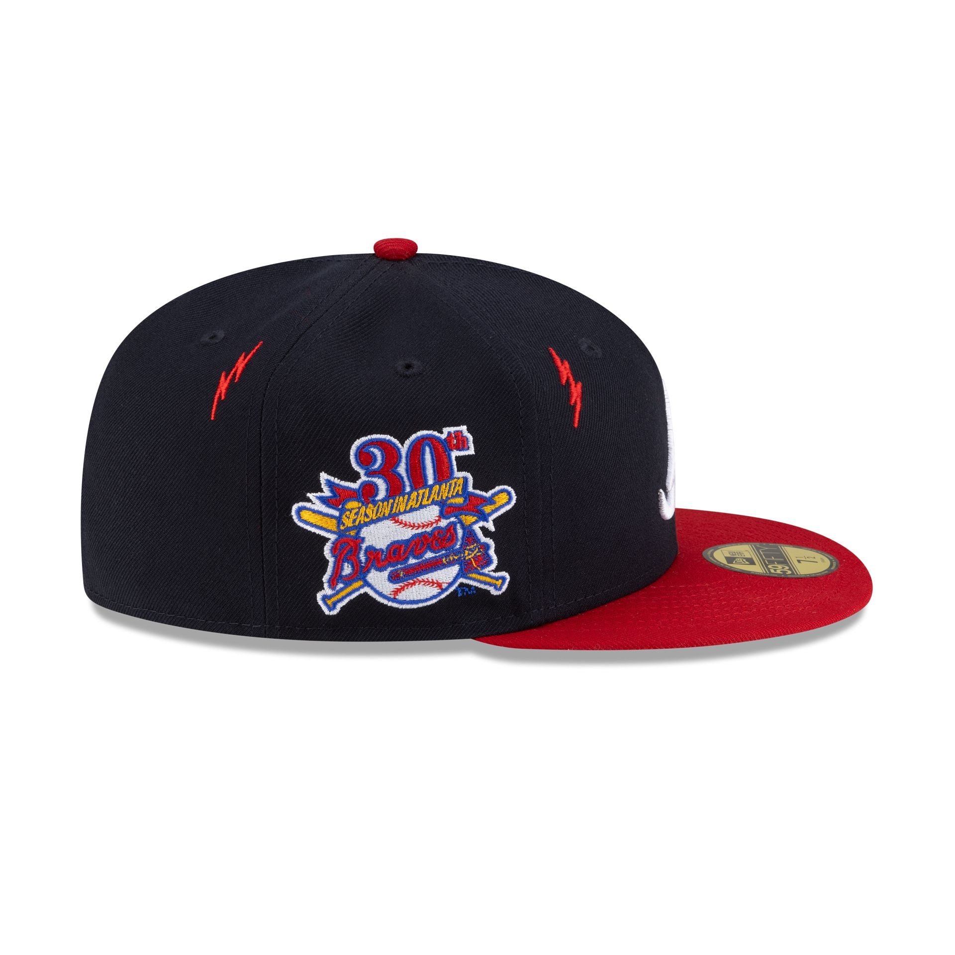 Diet Starts Monday x Atlanta Braves Lightening Bolts 59FIFTY Fitted Hat - Image 5