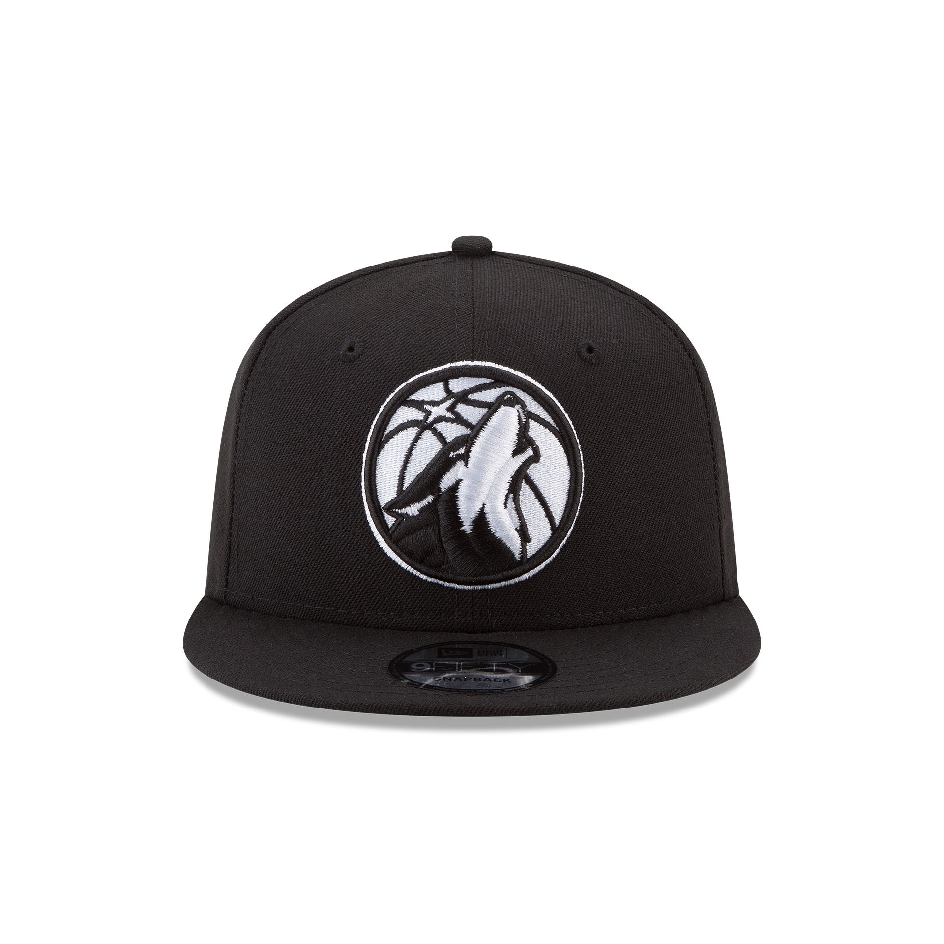 Minnesota Timberwolves Basic Black & White 9FIFTY Snapback Hat - Image 2