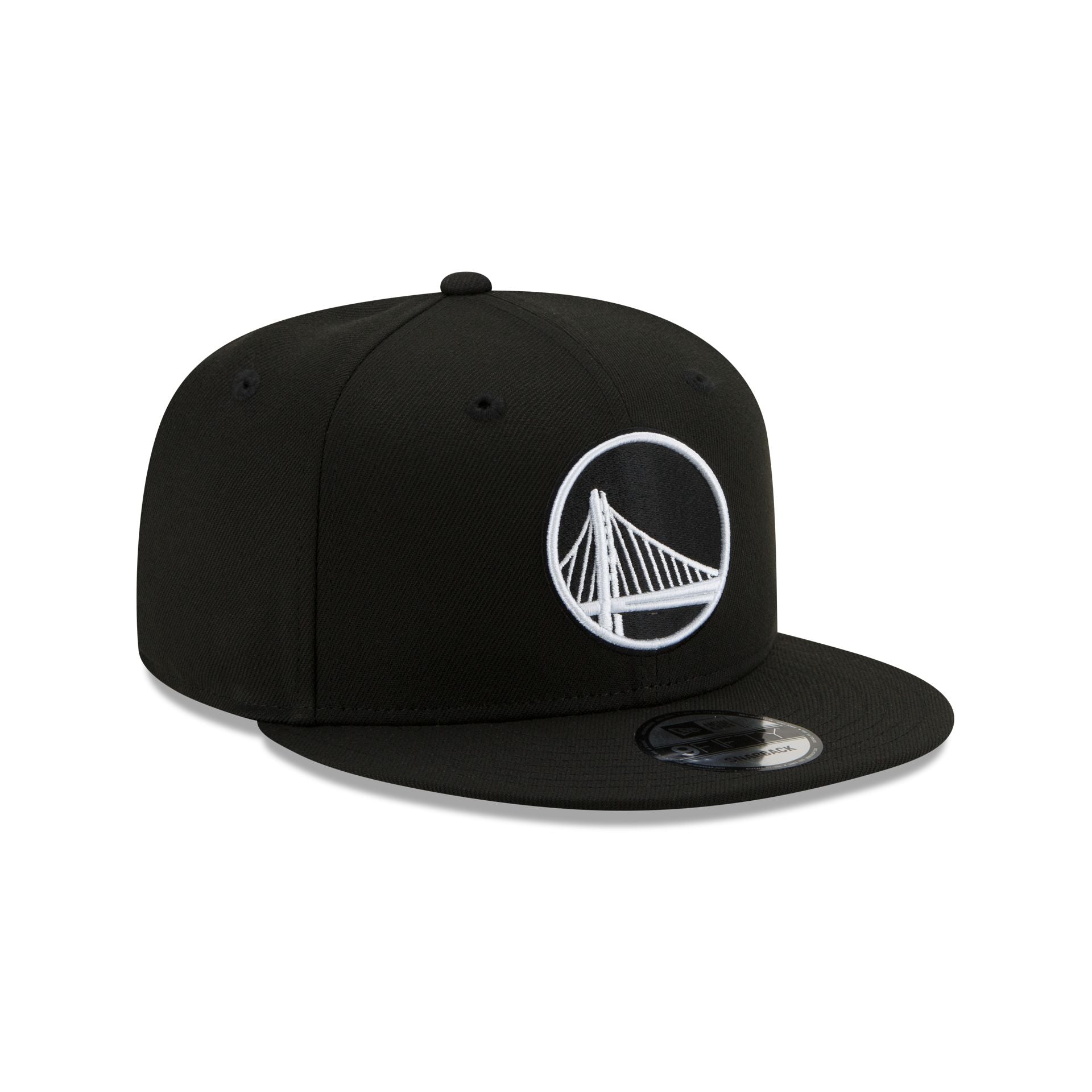 Golden State Warriors Basic Black & White 9FIFTY Snapback Hat - Image 3