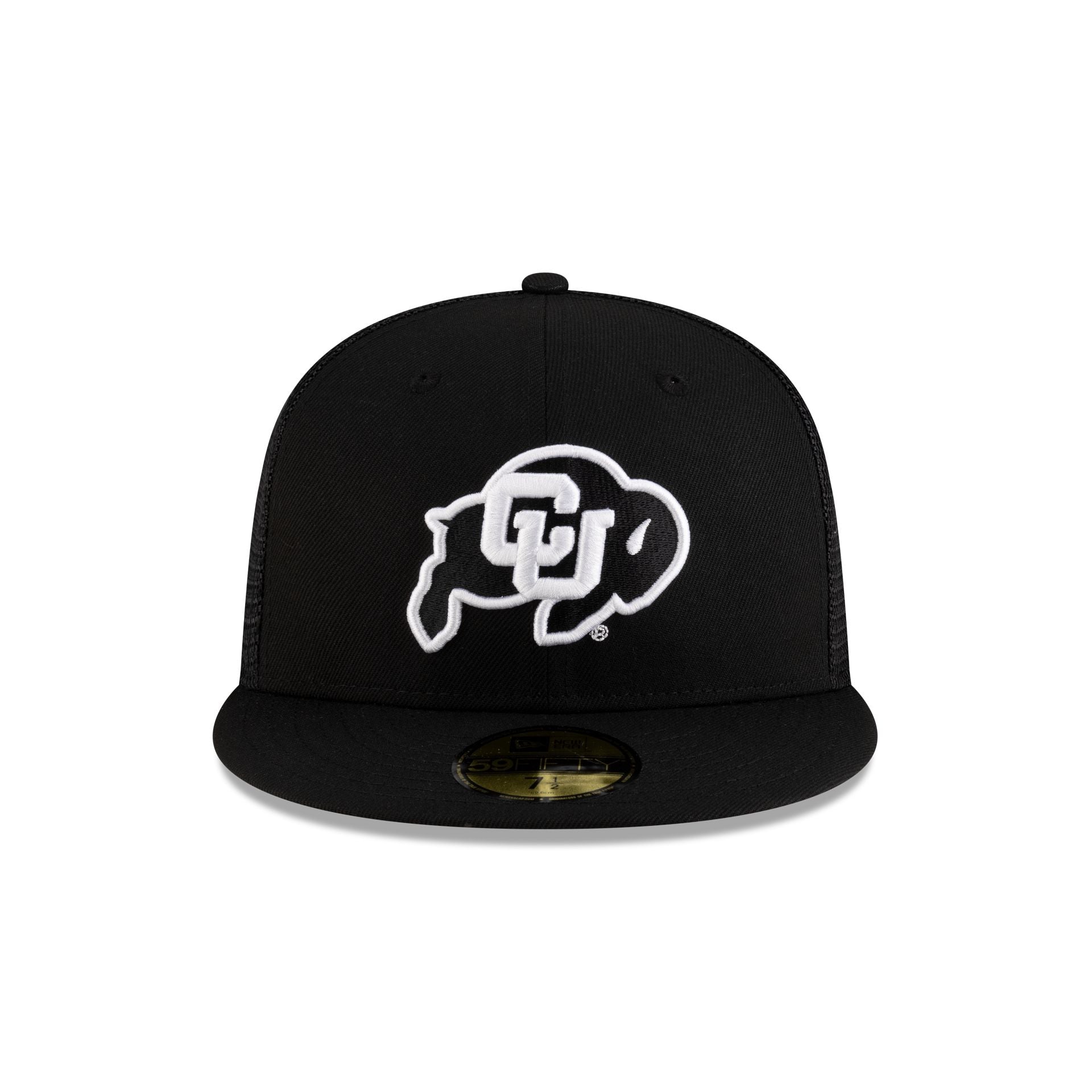 Colorado Buffaloes Black & White 59FIFTY Fitted Trucker Hat - Image 2