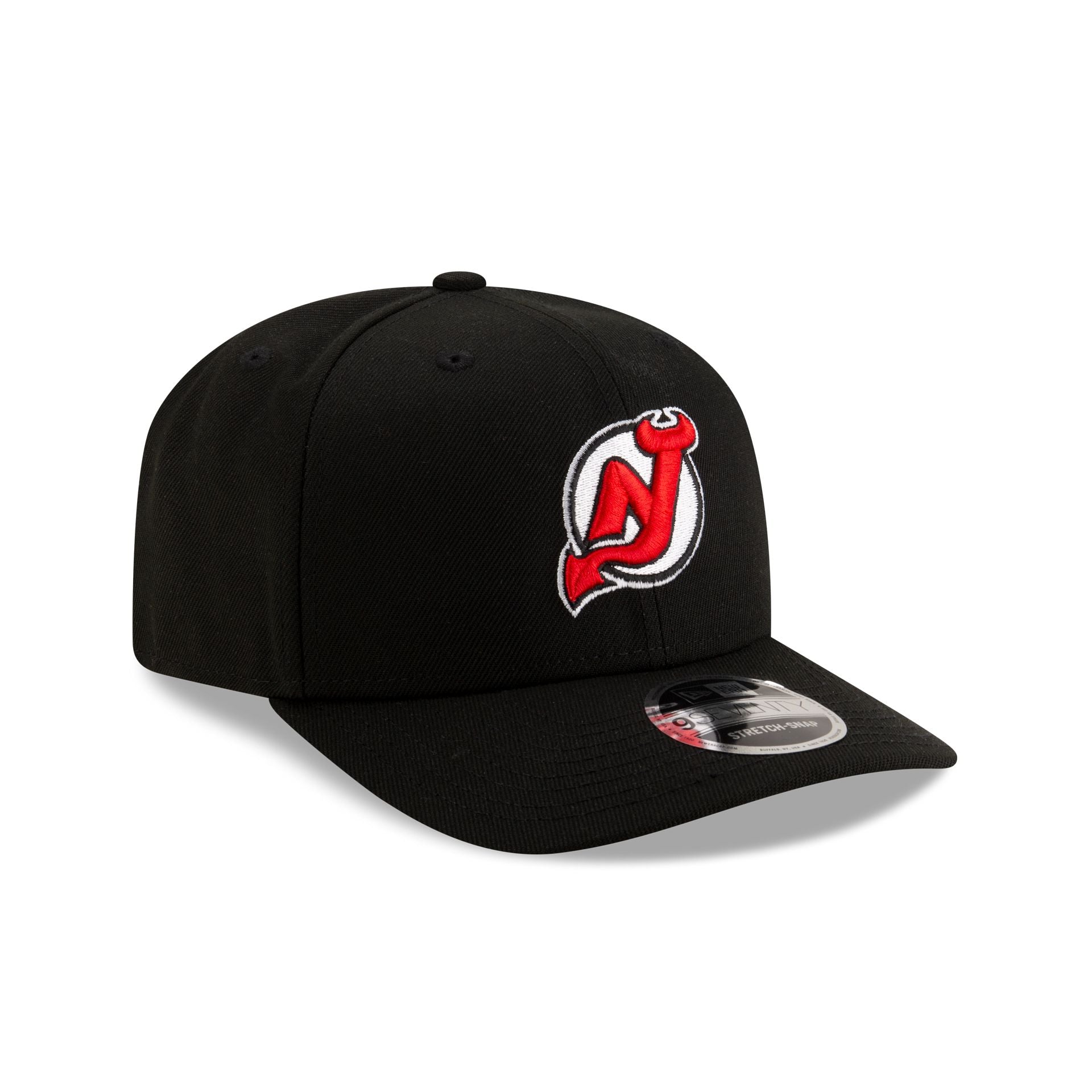 New Jersey Devils Black 9SEVENTY Stretch-Snap Hat - Image 3