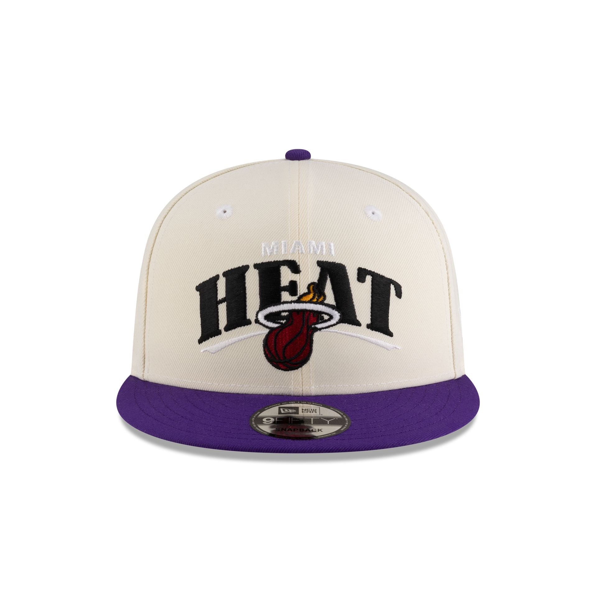 Tyler Herro x Miami Heat White Purple 9FIFTY Snapback Hat - Image 2