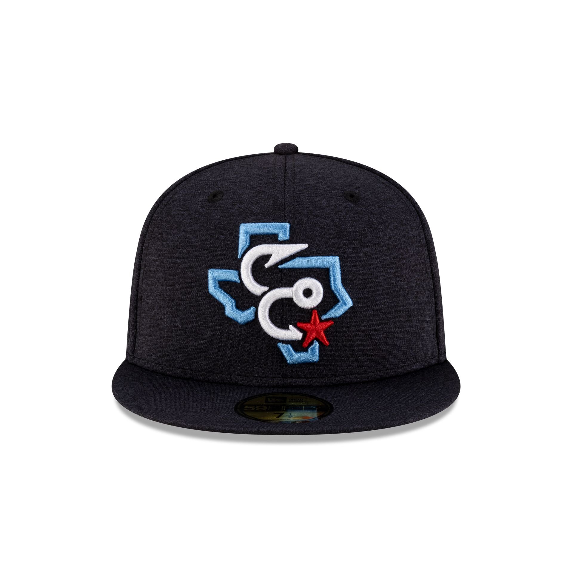 Corpus Cristi Hooks Shadow Tech Navy 59FIFTY Fitted Hat - Image 2