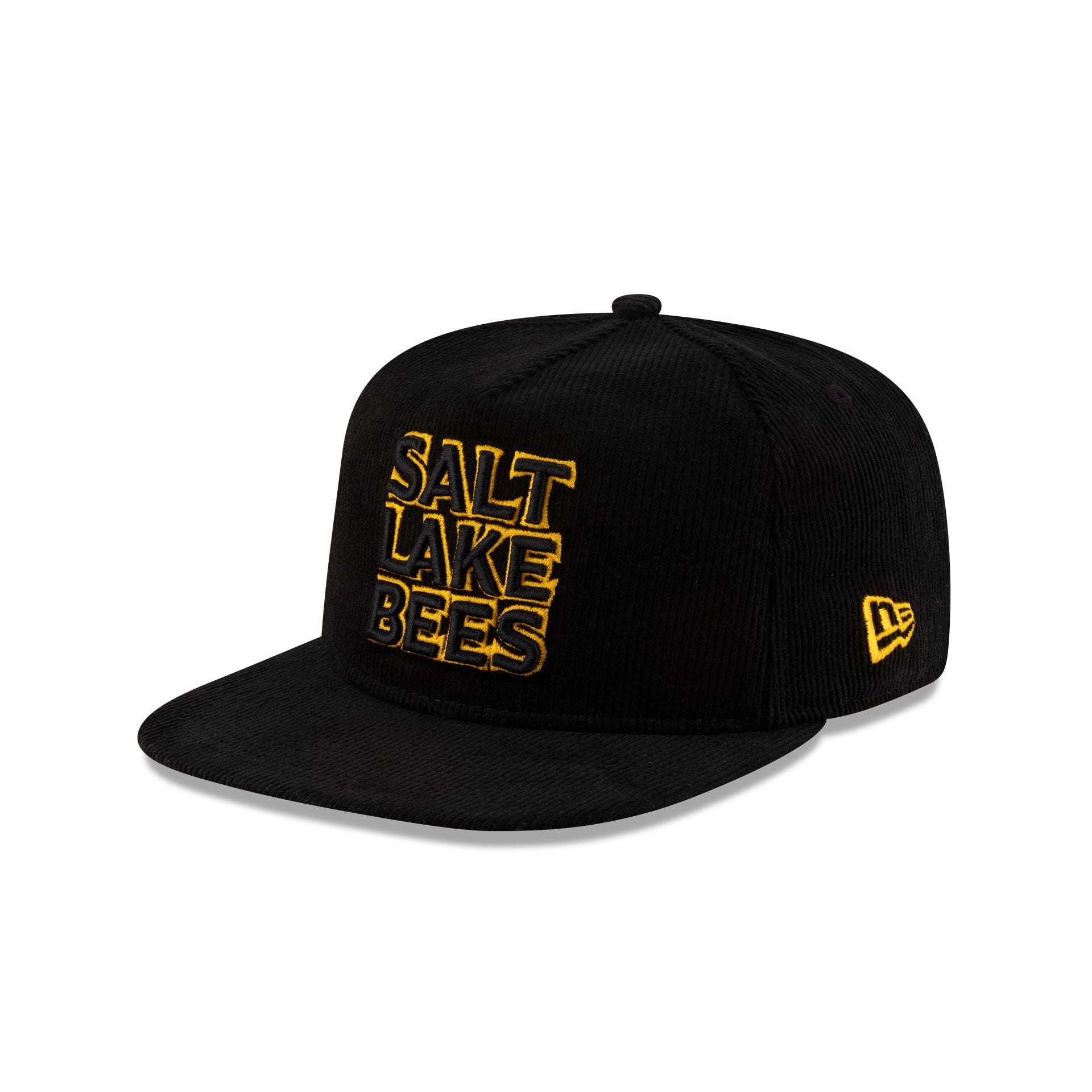Salt Lake Bees Black Corduroy Golfer Hat