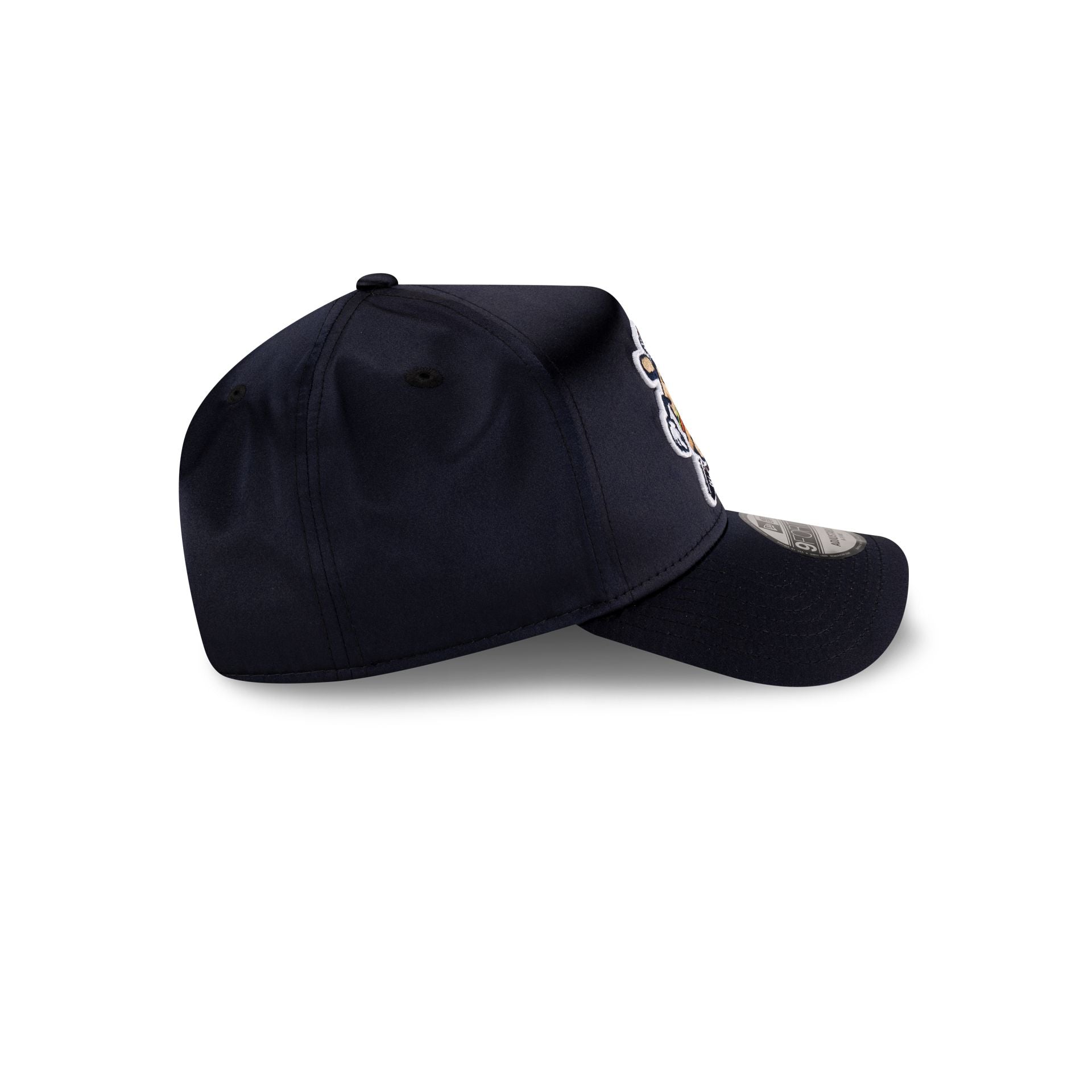 Hub City Spartanburgers Navy Satin 9FORTY A-Frame Snapback Hat - Image 5