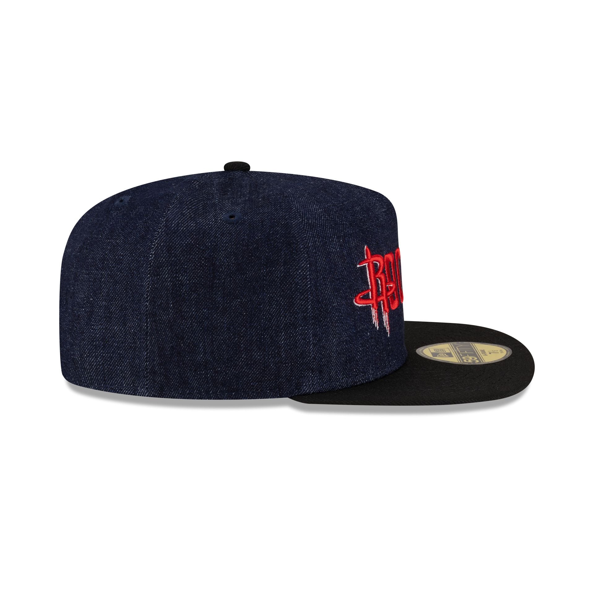 Houston Rockets Navy Denim 59FIFTY A-Frame Fitted Hat - Image 5