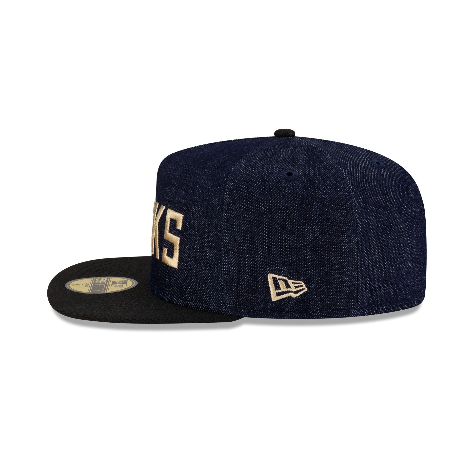 Milwaukee Bucks Navy Denim 59FIFTY A-Frame Fitted Hat - Image 4
