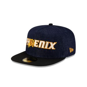 Phoenix Suns Navy Denim 59FIFTY A-Frame Fitted Hat
