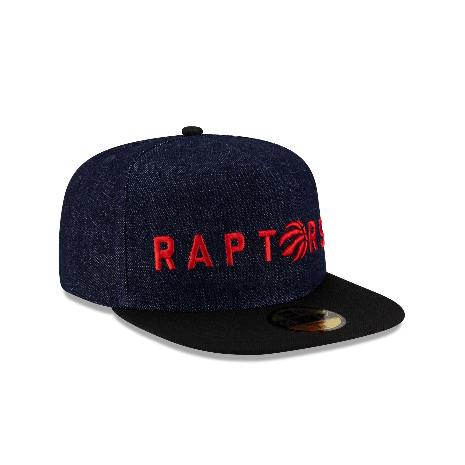 Toronto Raptors Navy Denim 59FIFTY A-Frame Fitted Hat - Image 3