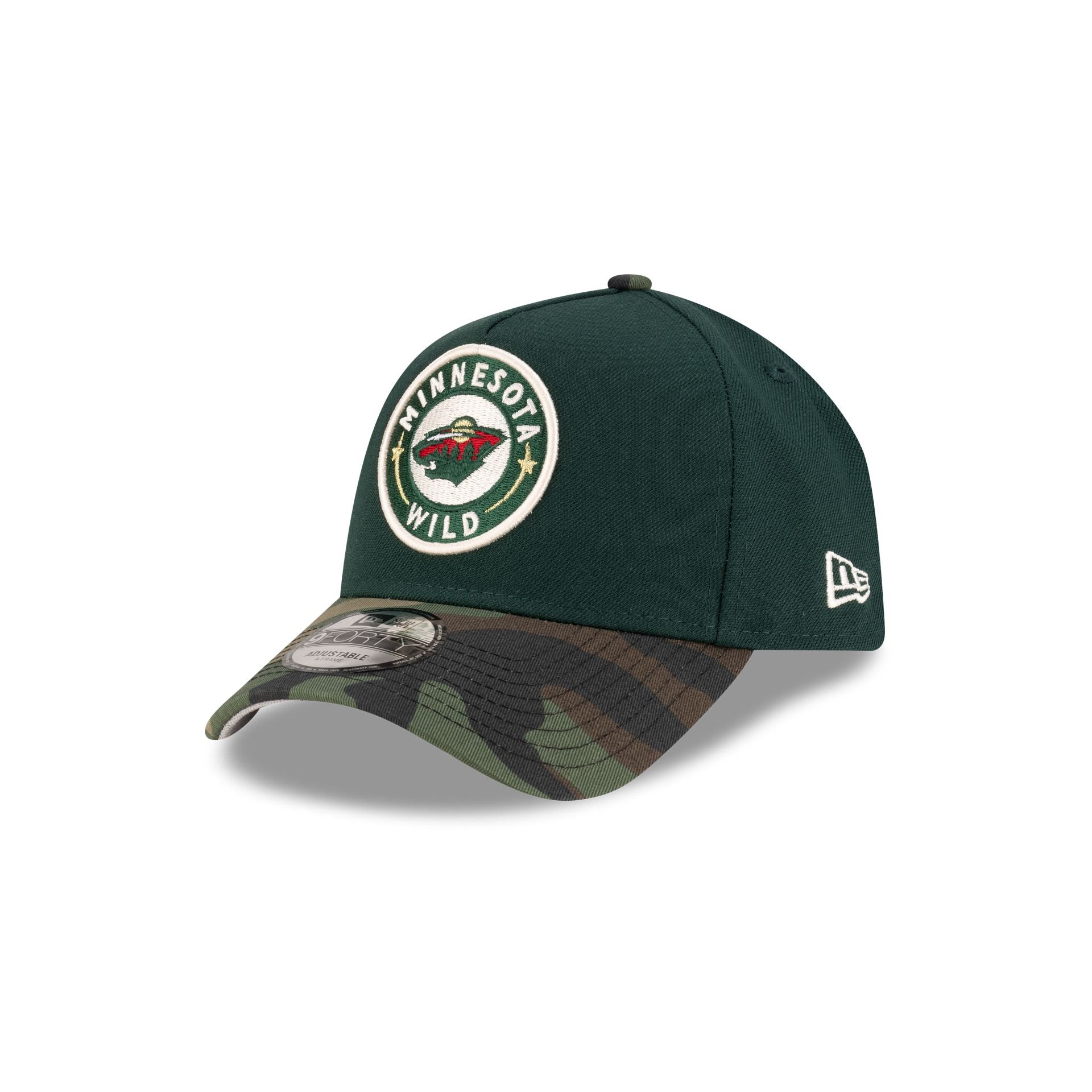 Minnesota Wild Camo Visor 9FORTY A-Frame Snapback Hat - Image 3