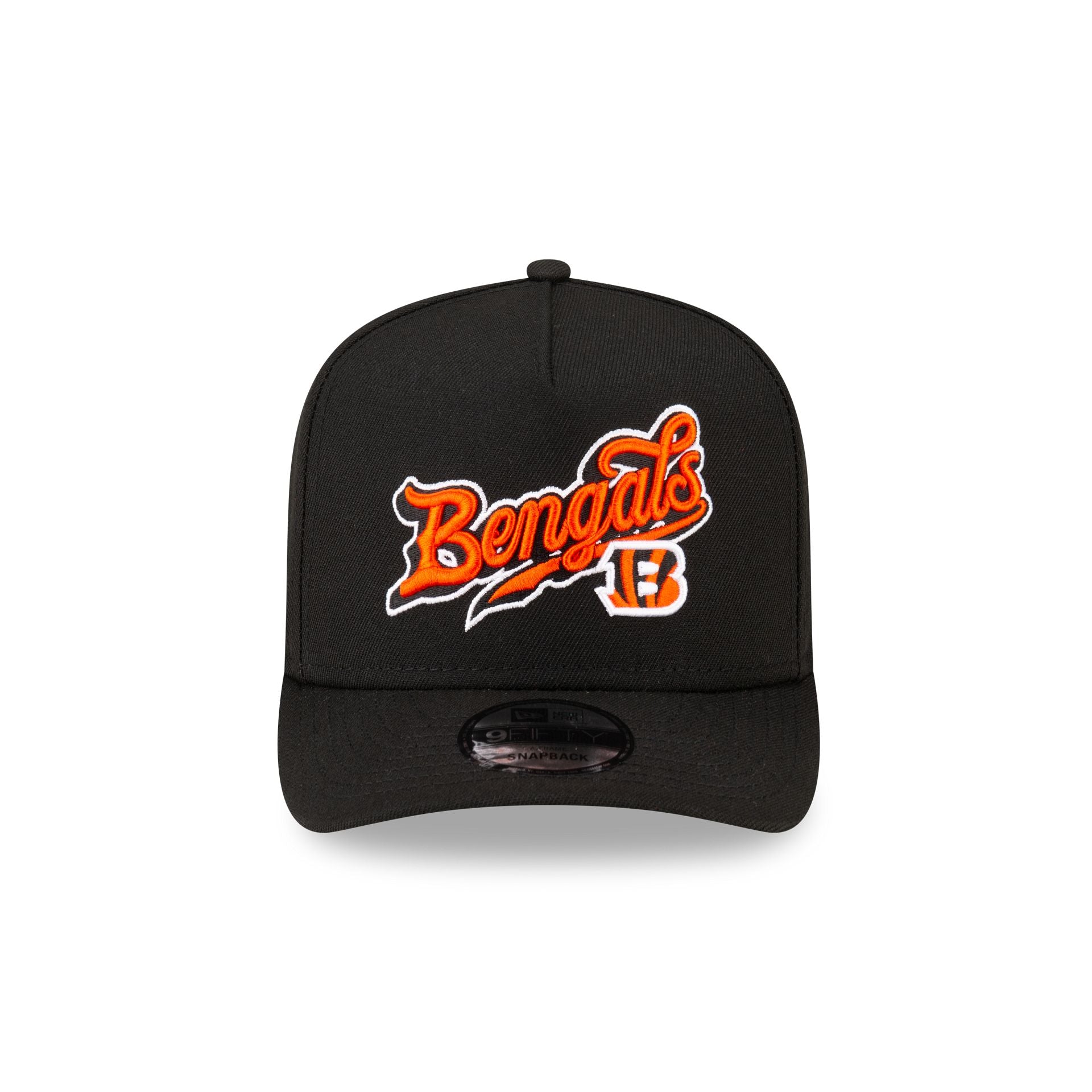Born x Raised x Cincinnati Bengals Script Black 9FIFTY A-Frame Snapback Hat - Image 2