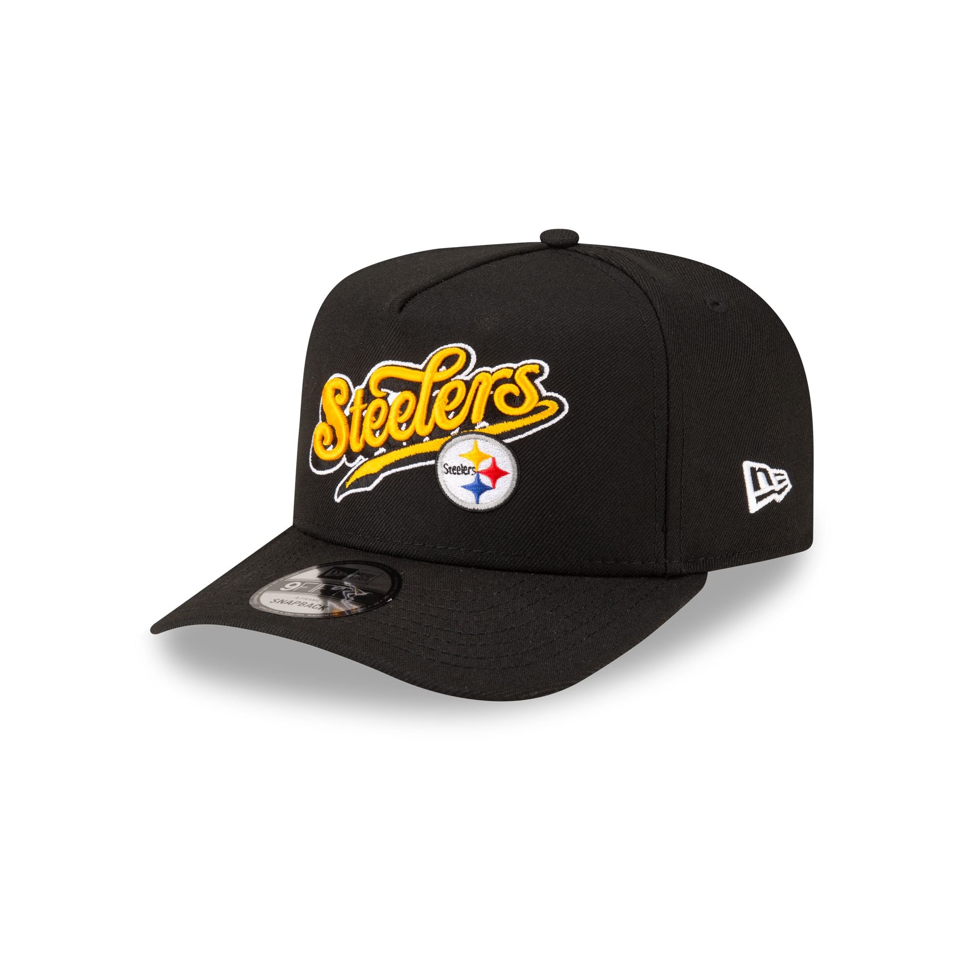 Born x Raised x Pittsburgh Steelers Script Black 9FIFTY A-Frame Snapback Hat