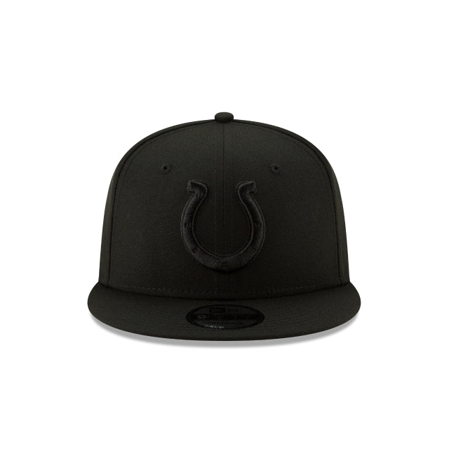 Indianapolis Colts Basic Black On Black 9FIFTY Snapback Hat - Image 2
