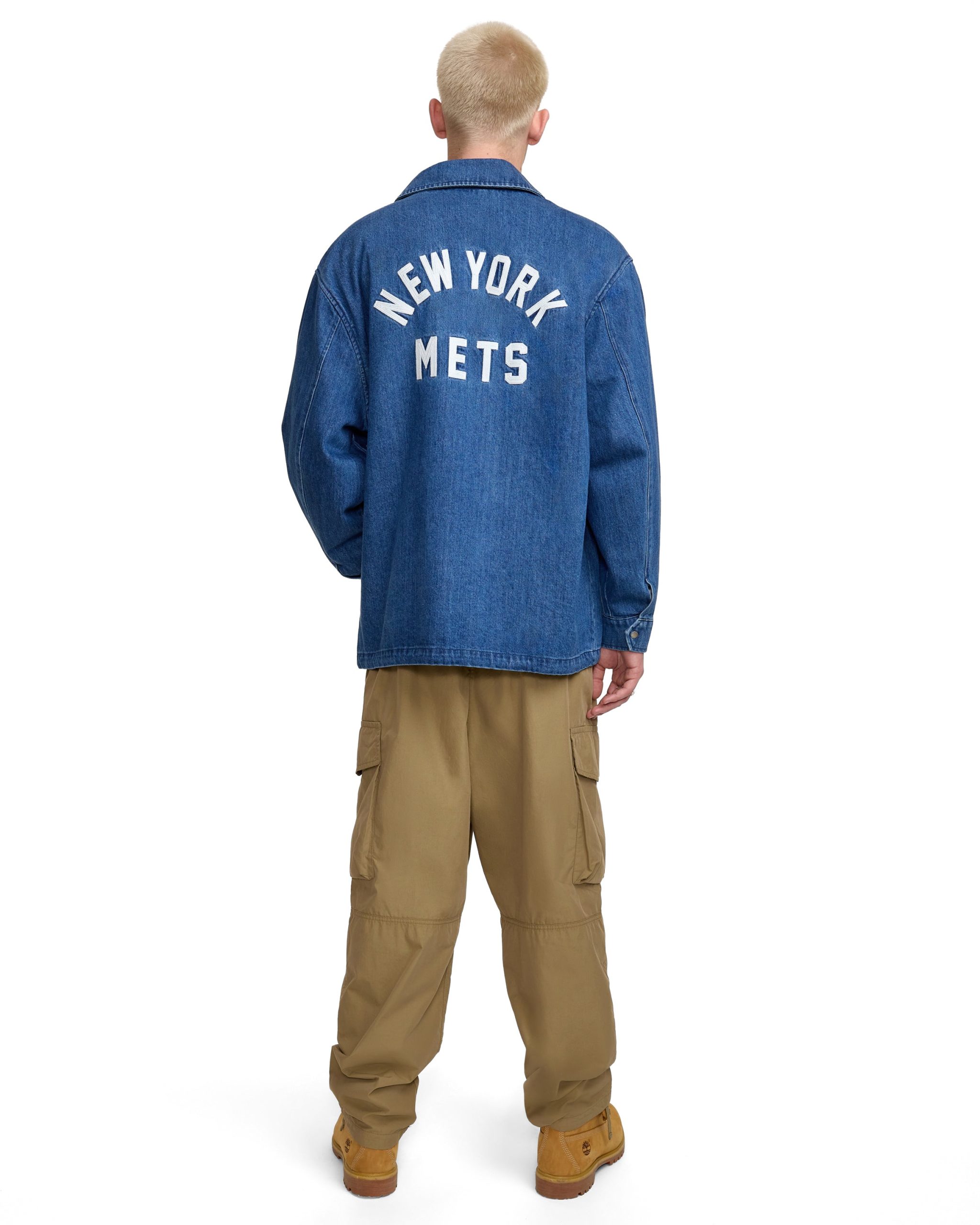 New York Mets Denim Coach Jacket - Image 9