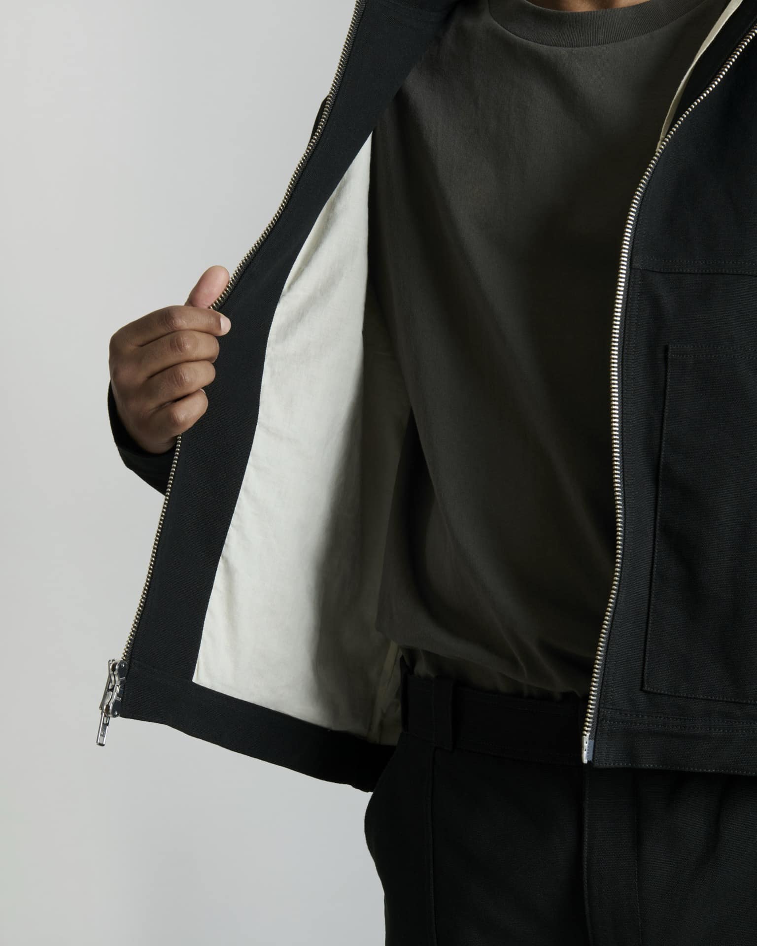 Forge Black Hooded Work Jacket - Image 5