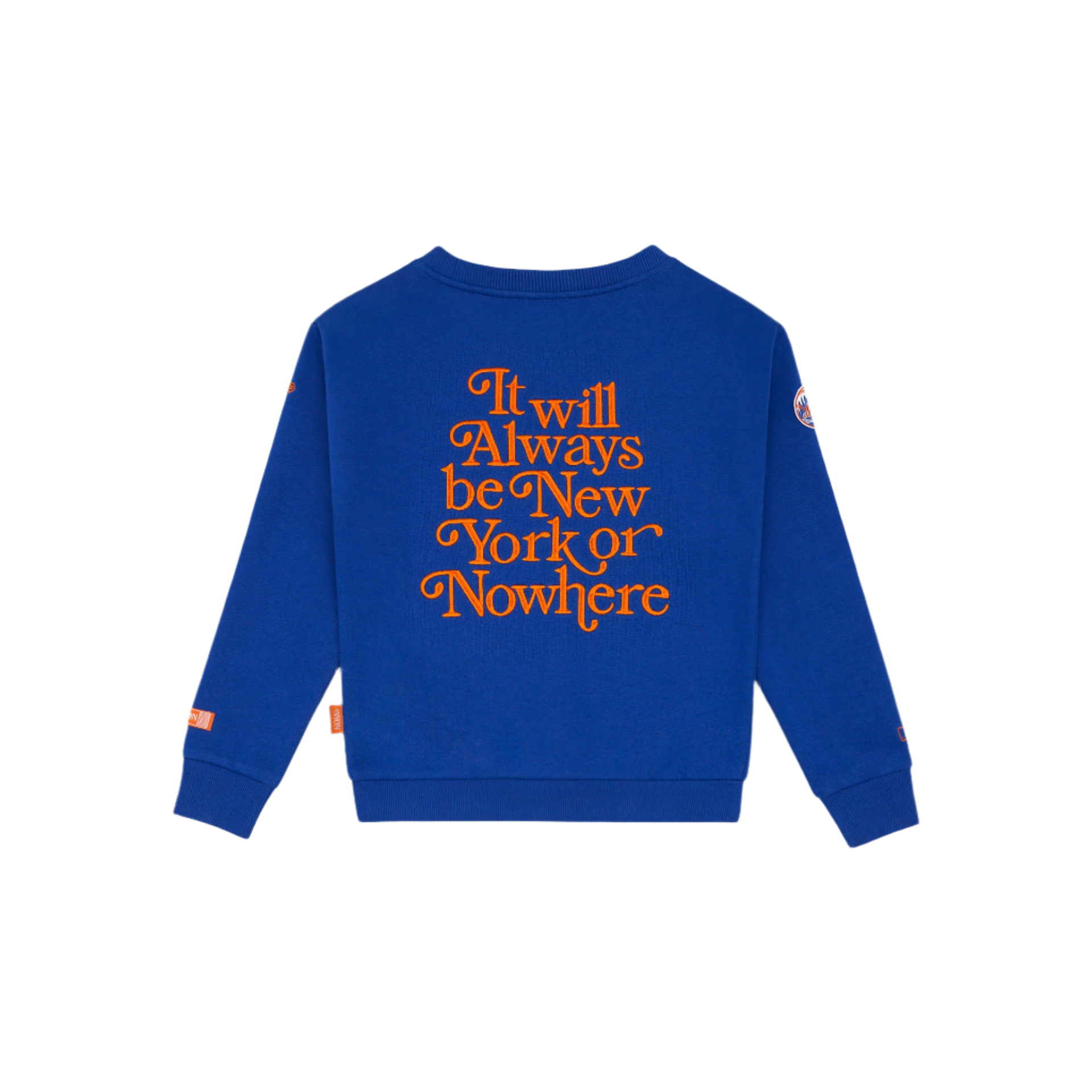New York or Nowhere x New York Mets Youth Light Royal Crewneck - Image 2