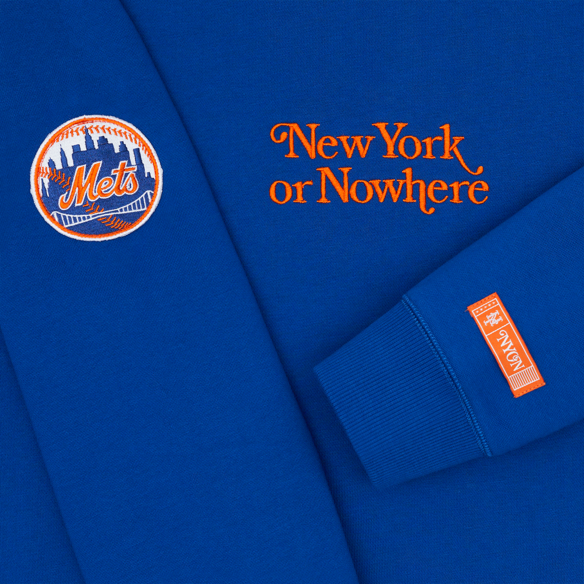New York or Nowhere x New York Mets Light Royal Motto Hoodie - Image 3